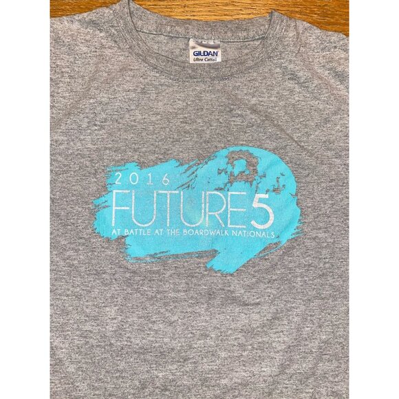 2016 Future 5 Battle At The Boardwalk Nationals Gildan Ultra Cotton Gray T-Shirt - Picture 2 of 4